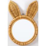 Specchi in rattan sostenibili a tema coniglio di design Sklum 