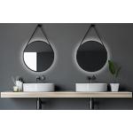 Specchi rotondi neri in alluminio diametro 50 cm 