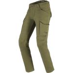 Pantaloni cargo scontati verde militare di cotone 