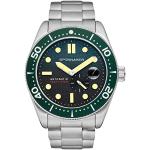 Spinnaker Mens 43mm Croft Automatic Ombre Green Watch 3 Hands Watch with Stainless Steel Bracelet SP-5058-11