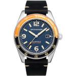 Spinnaker Mens 43mm Fleuss Automatic Sunset Orange Watch with Genuine Leather Strap SP-5055-0D