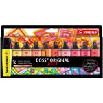 Stabilo Boss Original Arty Pack de 10 Marcadores Fluorescentes Colores Calidos - Trazo entre 2 y 5mm - Tinta con Base de Agua
