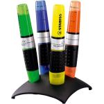 Stabilo Iluminator Pack de 4 Marcadores Fluorescentes - Mayor Suministro de Tinta - Zona de Agarre - Trazo entre 2 y 5mm - Colores Verde, Amarillo, Rosa y Naranja