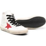 Sneakers alte larghezza A bianche numero 32 di gomma con stringhe per Donna Golden Goose 