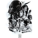Star Wars - 40th Anniversary - Montage - Poster - Unisex - nero bianco