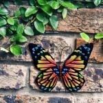 Adesivi murali arancioni in metallo a tema farfalla con farfalle 