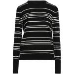 Pullover neri XL di lana a righe manica lunga per Donna Stefanel 