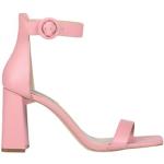 Sandali rosa numero 36 di gomma tinta unita con punta quadrata con cinturino per Donna Steve Madden 