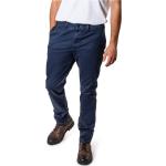 Pantaloni classici da lavoro blu navy di cotone 