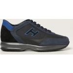 Sneakers stringate larghezza E casual blu antiscivolo per Uomo Hogan 