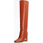 Stivali con cerniera larghezza E marroni di gomma con punta quadrata con cerniera con tacco da 7cm a 9 cm per Donna Guess 