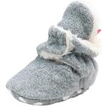 Stivali invernali larghezza E grigio chiaro di pile chiusura velcro antiscivolo per neonato 