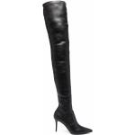 Stivali alti larghezza A scontati neri numero 38 di pelle con tacco da 7cm a 9 cm per Donna Le Silla 