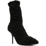 Stivali larghezza A scontati neri numero 35 in pelle di vitello tacco stiletto con tacco Dolce&Gabbana Dolce 