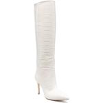 Stivali larghezza A bianchi numero 36 in pelle di coccodrillo tacco stiletto con tacco per Donna Paris Texas 
