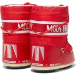 Stivali stringati larghezza E rossi numero 22 di gomma con stringhe idrorepellenti per Donna Moon Boot Icon 
