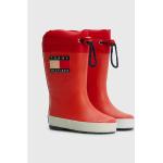 Stivali larghezza E rossi numero 25 di gomma idrorepellenti da pioggia per bambini Tommy Hilfiger 