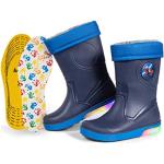 Stivali larghezza E blu numero 22 in PVC riflettenti moto per bambini 