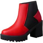 Sneakers larghezza A eleganti rosse numero 42 di gomma maculate impermeabili platform per Donna Generico 