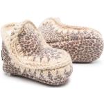Scarpe invernali larghezza E numero 17 in pelle di camoscio leopardate per Donna Mou 