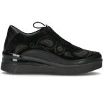 Sneakers larghezza E scontate nere numero 38 di tessuto sintetico con stringhe con tacco da 3 cm a 5 cm platform per Donna Stonefly 