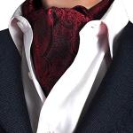 STTLZMC Cravatta Uomo Paisley Floreal Ascot Fazzoletti Tessuto in Seta Matrimonio Business,color 11
