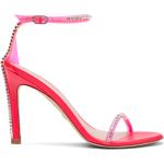 Sandali larghezza E eleganti rosa fluo numero 37,5 in PVC tacco stiletto con cinturino per Donna Stuart Weitzman 