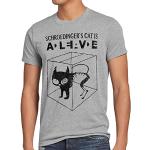 Magliette & T-shirt grigie S di cotone a tema gatti con animali per Uomo Style3 