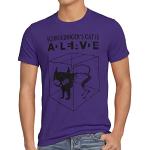 Magliette & T-shirt viola S di cotone a tema gatti con animali per Uomo Style3 