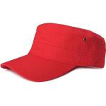 Cappellini militari rossi di cotone per Donna 