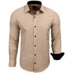 Magliette & T-shirt business beige 6 XL taglie comode tinta unita lavabili in lavatrice manica lunga di San Valentino per Uomo Subliminal Mode 
