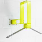 Appendiabiti minimalisti giallo fluo in alluminio finitura opaca di design 