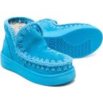 Sneakers slip on larghezza A azzurre numero 35 di gomma con allacciatura elasticizzata per l'estate per Donna Mou 