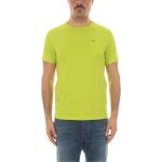Magliette & T-shirt gialle M di cotone a girocollo mezza manica con scollo rotondo per Uomo Sun 68 