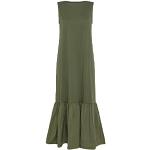SUN68 Vestito Lungo Donna Verde Militare T33214 Long Dress Mix Fabric Sun 68 (S)