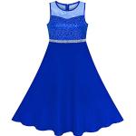 Abiti blu zaffiro 13/14 anni di chiffon lavabili in lavatrice per bambina Sunny fashion di Amazon.it Amazon Prime 