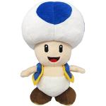 Super Mario All Star Collection Blue Toad, 8-Inch