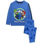 Pigiami blu 10 anni di cotone all over per bambini Super Mario Luigi 