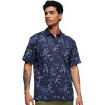 Camicie hawaiane scontate classiche blu 3 XL taglie comode mezza manica per Uomo Superdry 