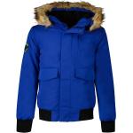 Giacche invernali scontate blu XXL taglie comode di pelliccia per Uomo Superdry Everest 