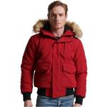 Giacche scontate classiche rosse 3 XL taglie comode di pelliccia lavabili in lavatrice con cappuccio per Uomo Superdry Everest 