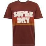 Superdry Maglietta marrone / ruggine / rosso ruggine / bianco