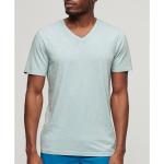 Magliette & T-shirt eleganti blu S di cotone con scollo a V mezza manica con scollo a V per Uomo Superdry 