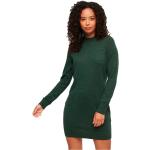 Mini abiti scontati verdi XL di lana merino mini manica lunga per Donna Superdry 