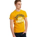 Magliette & T-shirt scontate gialle S di cotone con scollo tondo mezza manica con scollo rotondo per Uomo Superdry 