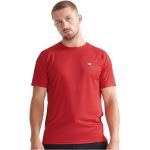 Magliette & T-shirt scontate rosse XL in poliestere traspiranti lavabili in lavatrice mezza manica con manica corta per Uomo Superdry 