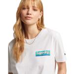 Magliette & T-shirt scontate bianche L di cotone con frange con manica lunga per Donna Superdry 