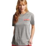 Magliette & T-shirt scontate grigie L di cotone con frange manica lunga con manica lunga per Donna Superdry 
