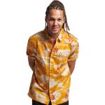 Camicie hawaiane scontate casual gialle XXL taglie comode mezza manica per Uomo Superdry 