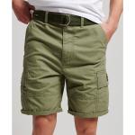 Pantaloni cargo scontati casual verdi L di cotone per Uomo Superdry 